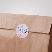 パステル レインボー モダン スクリプト サンクス ラウンドシール