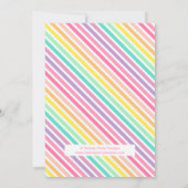 パステル レインボー ユニコーン 誕生日パーティー 招待状 (裏面)