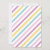 パステル レインボー ユニコーン 誕生日招待状 招待状 (裏面)