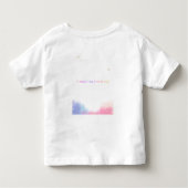 パステル レインボー ユニコーン 1歳 誕生日Tシャツ 女の子 トドラーTシャツ (裏面)