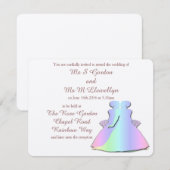 パステル レインボー レズビアン 花嫁の結婚式招待状 招待状 (正面/裏面)