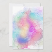 パステル レインボー | ローラー スケート 誕生日 招待状 (裏面)