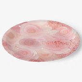パステル ローズ 紙皿 (アングル)