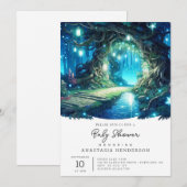 パステル ワイムシー エンチャンテッド フォレスト ベビー シャワー 招待状 (正面/裏面)