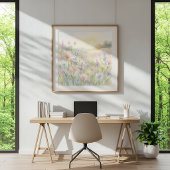 パステル ワイルドフラワーの草原 ポスター