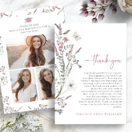 パステル ワイルドフラワーズ フォト サンキューカード