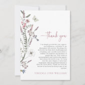 パステル ワイルドフラワーズ フォト サンキューカード (正面)