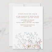 パステル ワイルドフラワーズ 洗礼 招待状 (裏面)