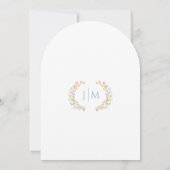 パステル ワイルドフラワー ウェディング カード & ギフト サイン カード (裏面)