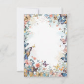 パステル ワイルドフラワー & バタフライ セーブ・ザ・デート (裏面)