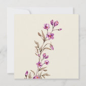 パステル ワイルドフラワー ボヘミア ウェディング セーブ・ザ・デート 招待状 (裏面)