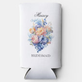 パステル ヴィンテージ フラワー ブライドメイド プロポーズ ギフト スリム缶クーラー (正面)