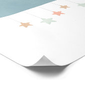 パステル 水彩 雲と星のベビー ポスター (角)