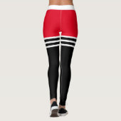 パステル |白いはっきりした太ももも色が混ストライプ合 レギンス (裏面)