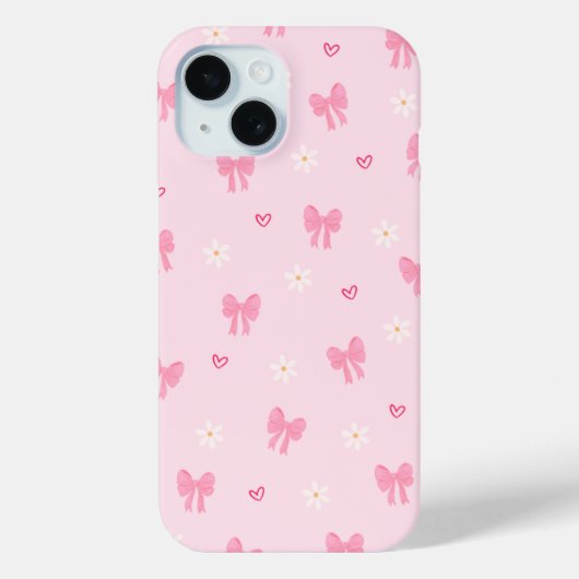 パステル 遊び心 リボン パターン Case-Mate iPhoneケース (裏面)