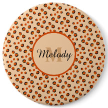 パステル&金ゴールドチーテアニマルプリントモノグラム