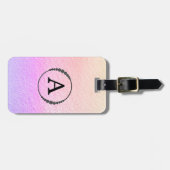 *~*パステル+黒いモノグラグラデーションムダイヤモンドきらきら光る+ ラゲッジタグ (正面横)