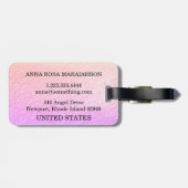 *~*パステル+黒いモノグラグラデーションムダイヤモンドきらきら光る+ ラゲッジタグ (裏面横)