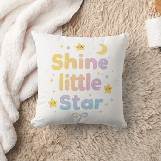 パステル「Shine Little Star」 天体 クッション (ブランケット)