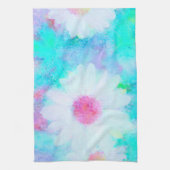 パステルA.I.エンハンスドフォトのデイジー キッチンタオル (縦)