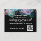 *~*パステルAP46金ゴールドグリッター抽象芸術インクQRロゴ 名刺 (裏面)