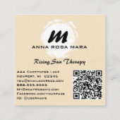 *~*パステルAP66金ゴールドグリッターレインボーアゲートQR スクエア名刺 (裏面)