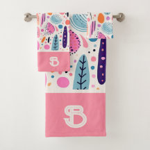 パステルBOHOボタニカルパタモノグラムのーン名