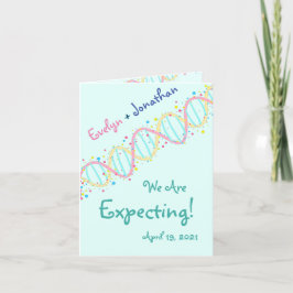 パステルDNA 赤ちゃんが生まれるよ フォトカード サンキューカード