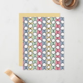 パステルMCMカラフルライン ノートカード (正面/裏面インサイチュ)