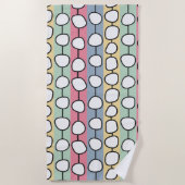 パステルMCMラカラフルイン ビーチタオル (正面)