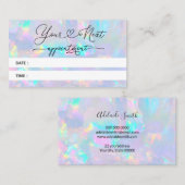 パステルopalテクスチャ写真アポイントメントカード 名刺 (正面/裏面)