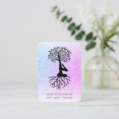 *~*パステルQRマンツリーオブライフヨガウーマン 名刺 (スタンド正面)