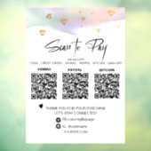 *~*パステルQR 3支払いダウンスキャン ウィンドウサイン (シート3)