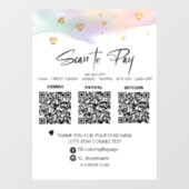 *~*パステルQR 3支払いダウンスキャン ウィンドウサイン (シート)