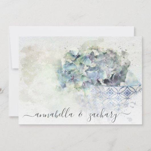 *~*パステルQR AR26花写真RSVP 結婚's  招待状 (正面)