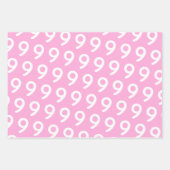 パステルw.ホワイトスターズ – カスタム子供の誕生日 ラッピングペーパーシート (正面)