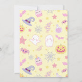 パステロウィンかわいいユニコーンハロウィン誕生日パーティー 招待状 (裏面)