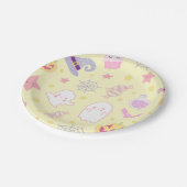 パステロウィーンキュートハローウィンパーティ ペーパープレート (アングル)