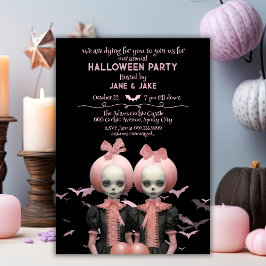 パステロウィーンクリエストツインズアダルトハローウィンパーティ 招待状