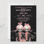 パステロウィーンクリエストツインズアダルトハローウィンパーティ 招待状 (正面)