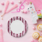 パストライプのターンバラ ペーパープレート (パーティー)