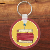 パストラミオンライNYCコシェールユダヤ教デリーサンドウィッチ キーホルダー (裏面)