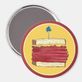 パストラミオンライNYCコシェールユダヤ教デリーサンドウィッチ マグネット (正面/裏面)