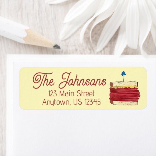 パストラミオンライNYCコシェールユダヤ教デリーサンドウィッチ ラベル (インサイチュ)