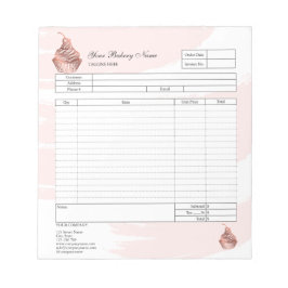 パストリー カップケーキ ベーカリー 注文フォーム 請求書 ノートパッド