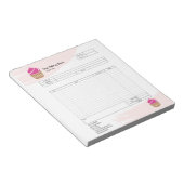 パストリー カップケーキ ベーカリー 注文フォーム 請求書 ノートパッド (アングル)