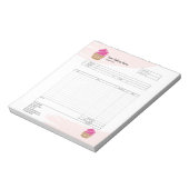 パストリー カップケーキ ベーカリー 注文フォーム 請求書 ノートパッド (回転)