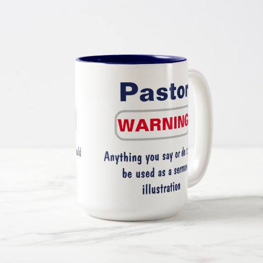 パストル警告ズユーモアのあるマグ ツートーンマグカップ (正面右)