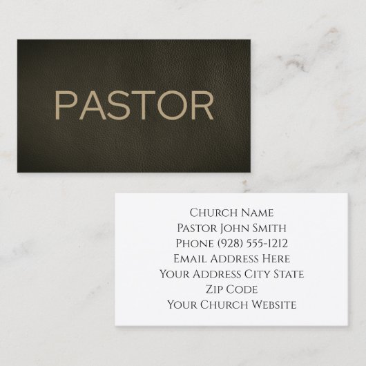 パストーブラッ動揺してク・レザー教会 名刺 (正面/裏面)