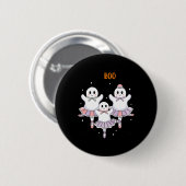 パスドゥブーレバレエダンサー不気味幽霊ハロウィー 缶バッジ (正面&裏面)